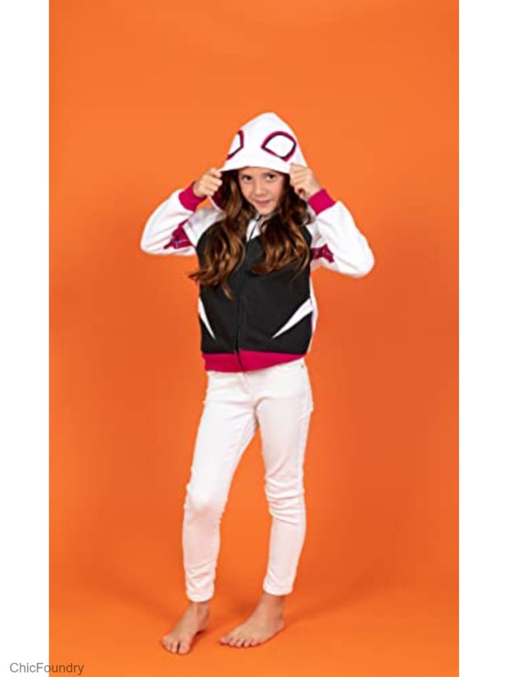 Marvel Spider-Man Girls Cosplay Fleece Zip-Up Hoodie Toddler to Big Kid - Picture 2 of 6